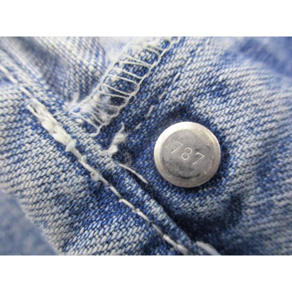 Levis Denim Skirt Womens 12 Light Wash Patch Pockets Zip Fly Vintage 90s Casual - Picture 10 of 16